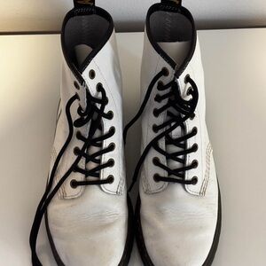 Dr. Martens Black and White Combat Boots